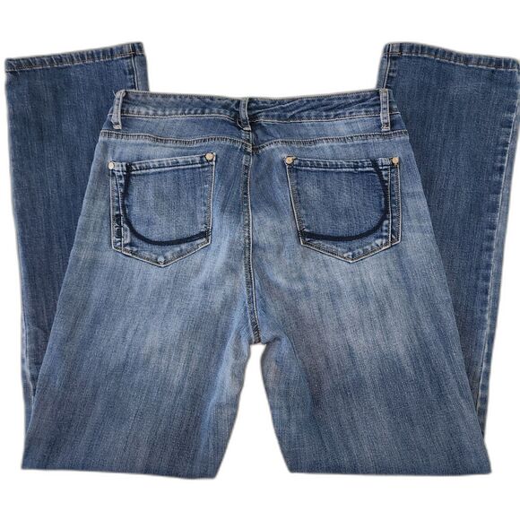 Code Bleu Women's Maya Straight Leg Blue Jeans Size 10 - Picture 2 of 8
